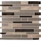 Ackland Moire Interlocking 12 in. x 12 in. Metal Stone Glass Blend Mosaic Wall Tile, 20PK AKM-SGM-MOI12X12ILX-CA - alternate 4
